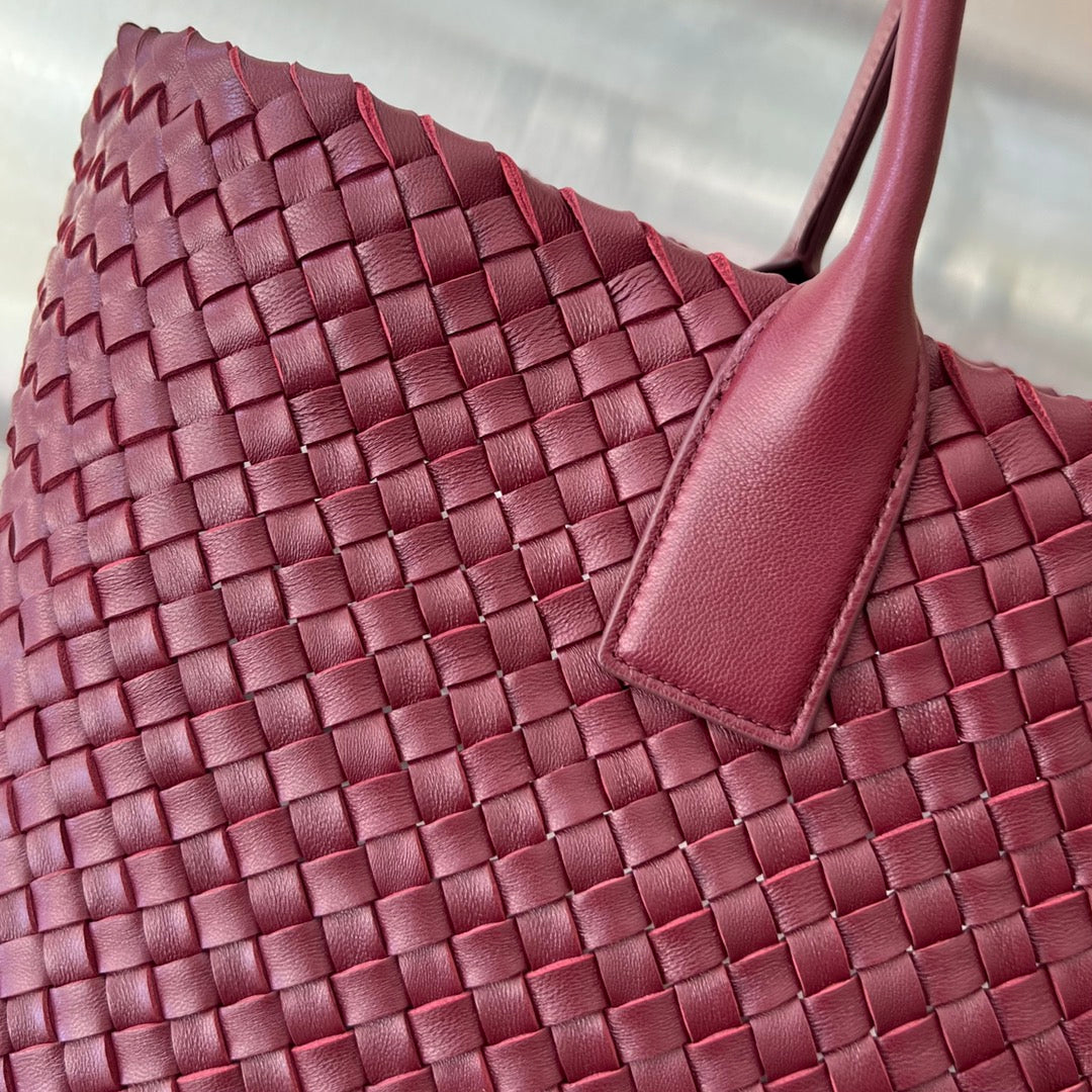 Bottega Veneta Large Cabat 51 in Burgundy Red Lambskin Bag