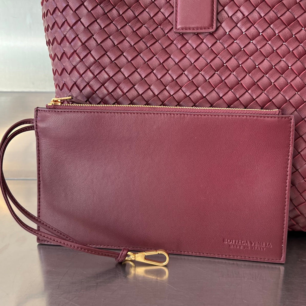 Bottega Veneta Large Cabat 51 in Burgundy Red Lambskin Bag