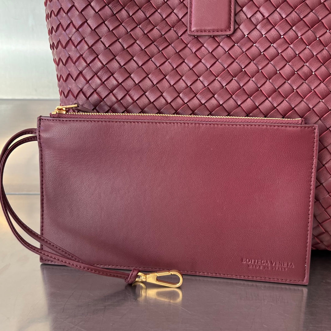 Bottega Veneta Large Cabat 51 in Burgundy Red Lambskin Bag