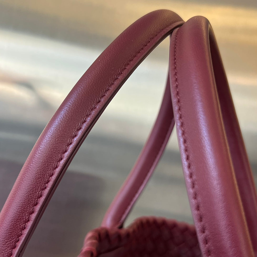 Bottega Veneta Small Cabat 32 in Burgundy Red Lambskin Bag