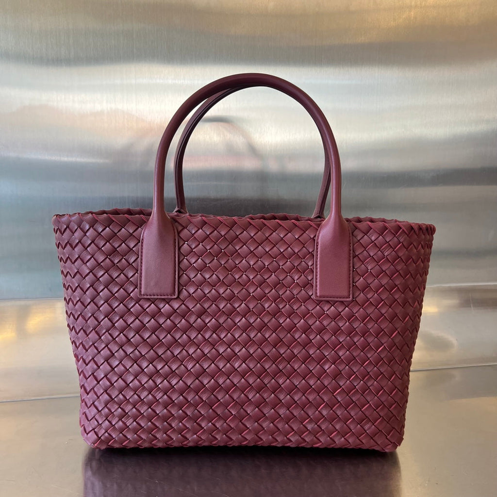 Bottega Veneta Small Cabat 32 in Burgundy Red Lambskin Bag