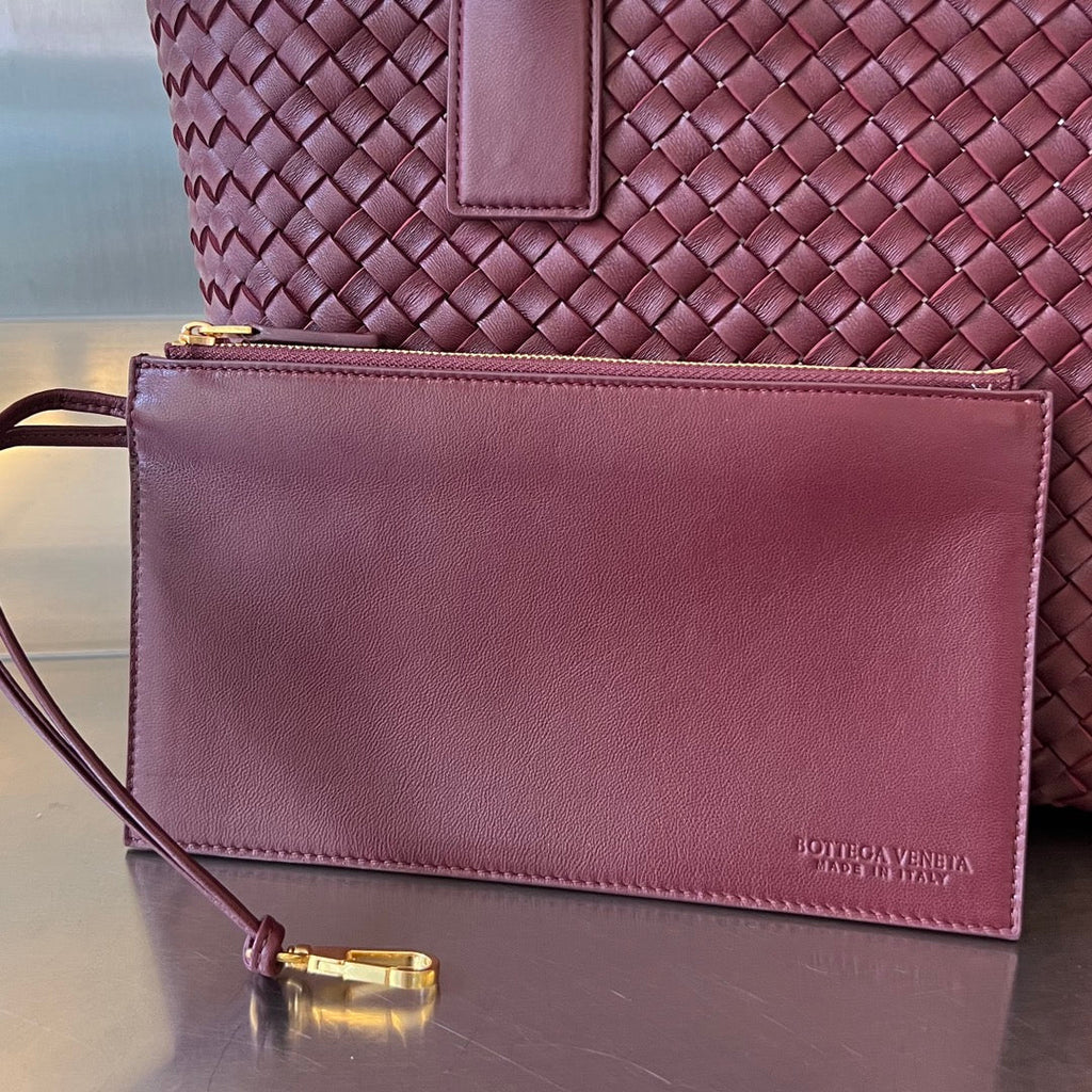 Bottega Veneta Small Cabat 32 in Burgundy Red Lambskin Bag