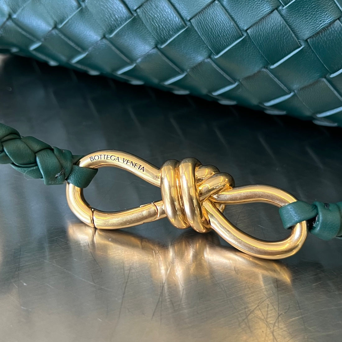 Bottega Veneta Small Andiamo 29 in Emerald Green Lambskin Bag