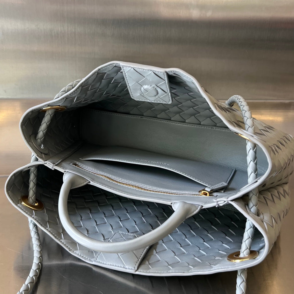 Bottega Veneta Small Andiamo 29 in Grey Lambskin Bag