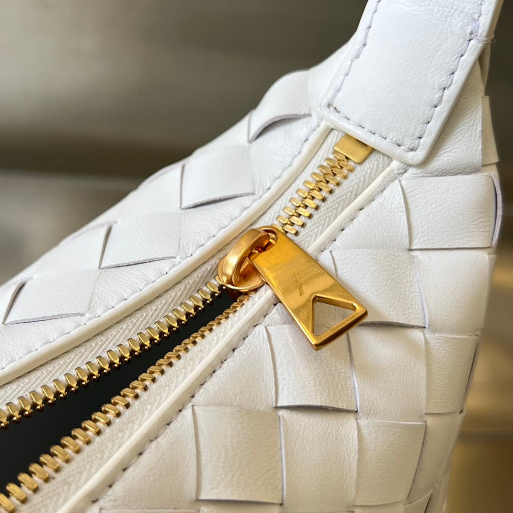 Bottega Veneta Wallace 22 Bag in White Mix Red Calfskin