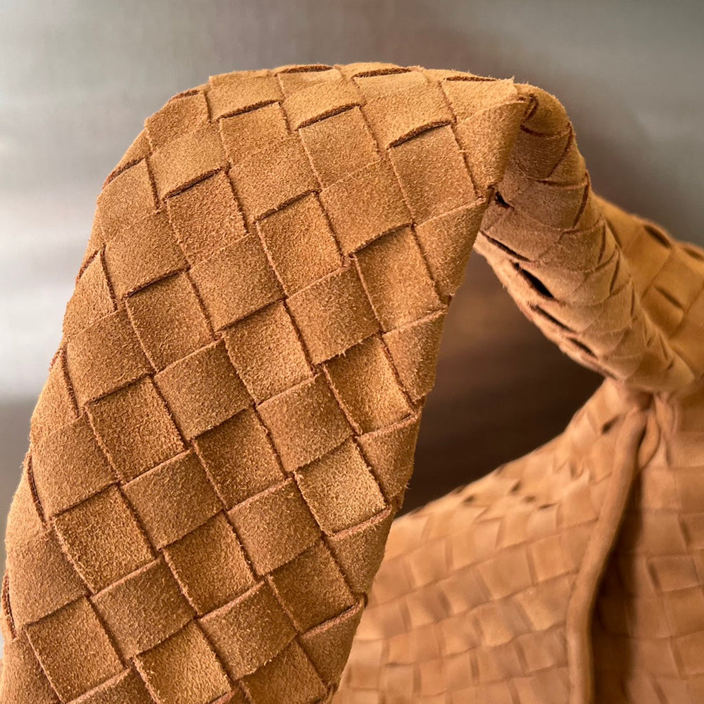 Bottega Veneta Large Hop 54 in Russet Brown Lambskin Bag