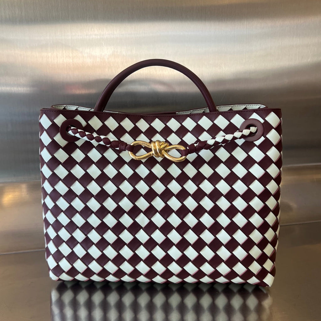Bottega Veneta Medium Andiamo 32 in Red White Calfskin Bag