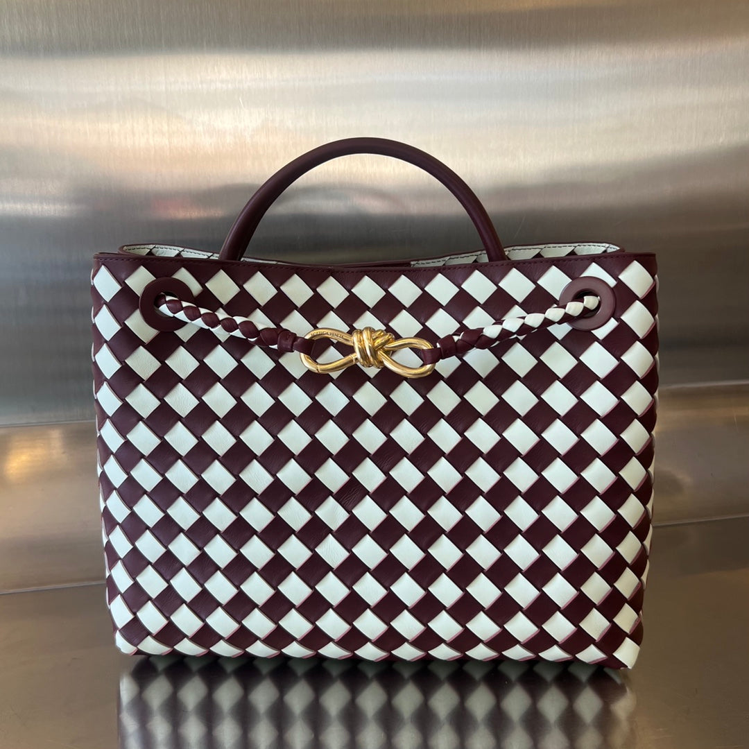 Bottega Veneta Medium Andiamo 32 in Red White Calfskin Bag