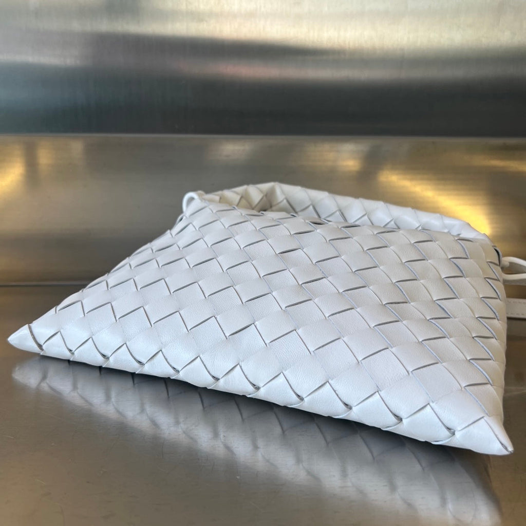 Bottega Veneta Mini Hop 25 in White Calfskin Bag