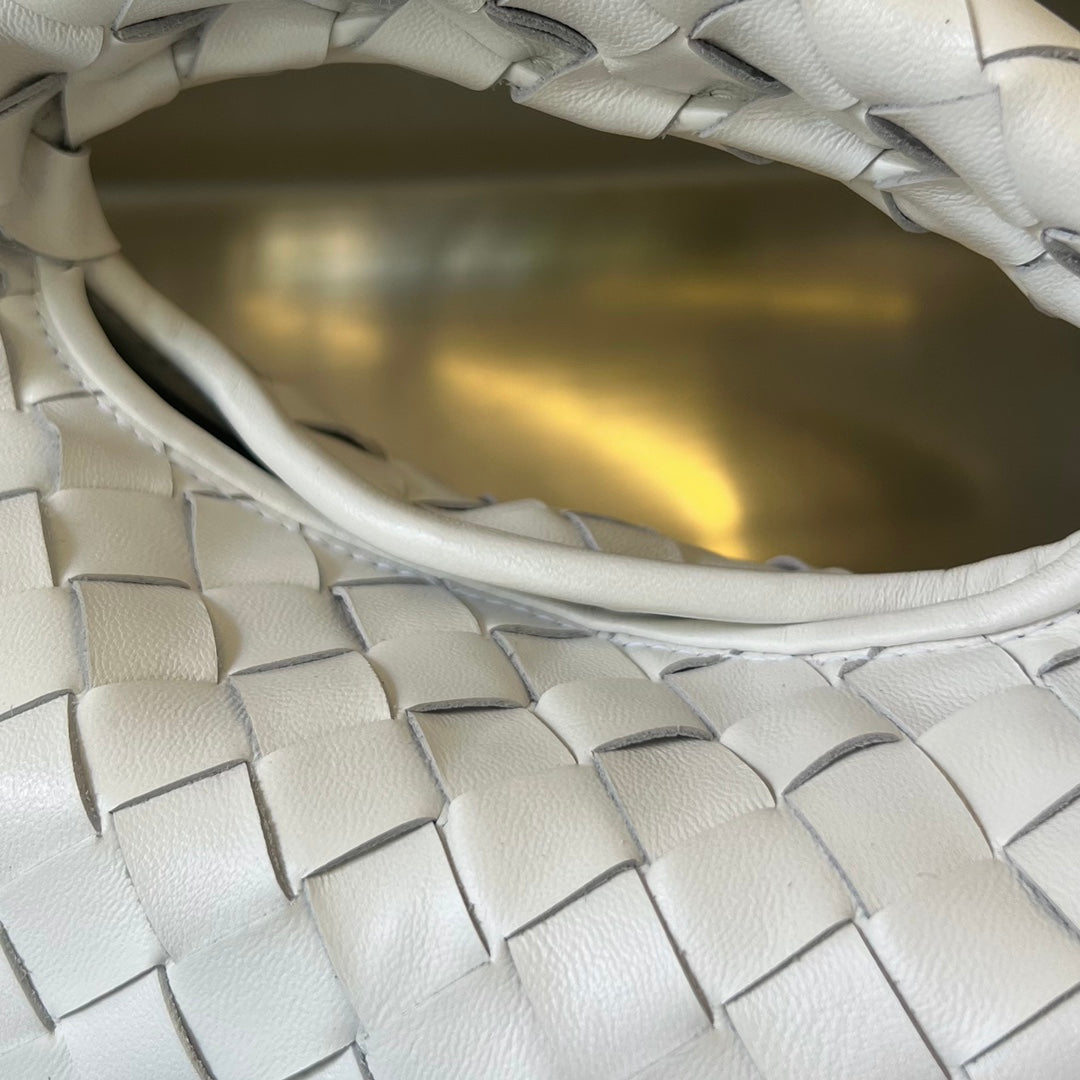 Bottega Veneta Mini Hop 25 in White Calfskin Bag