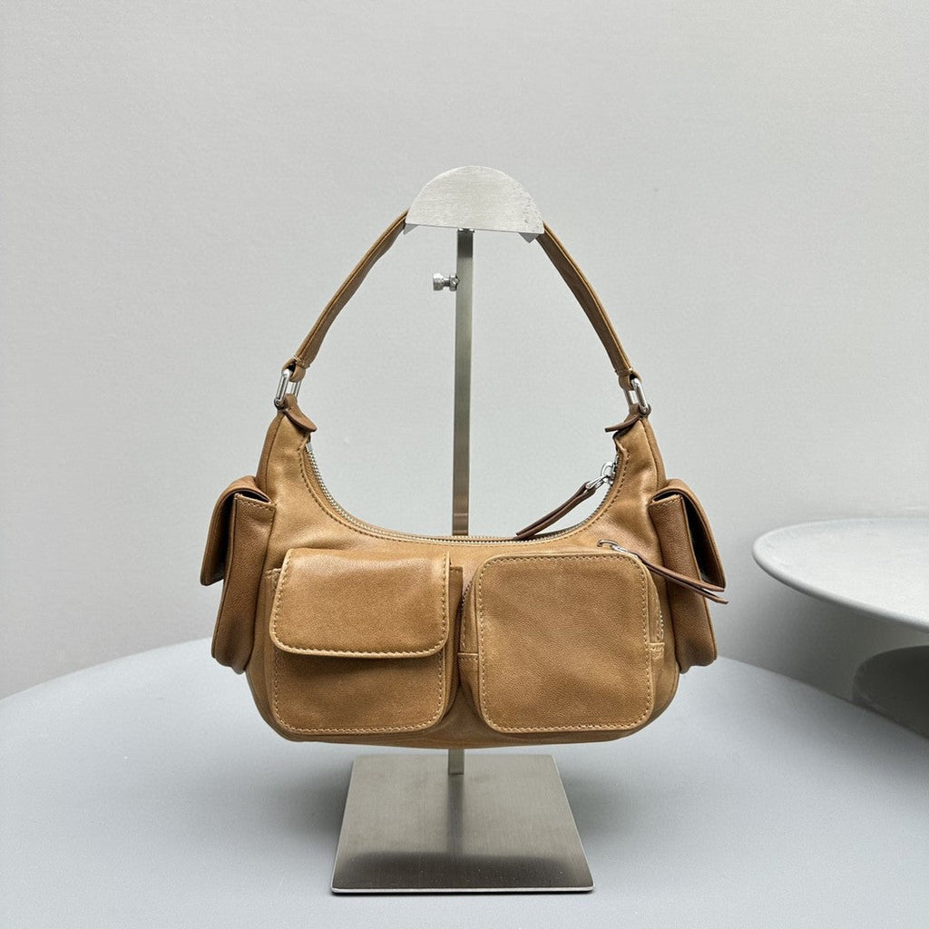 Pucket Bag 21 in Peanut Brown Calfskin