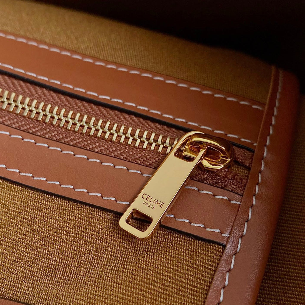 Celine Triomphe 31 Tan Calfskin Bag