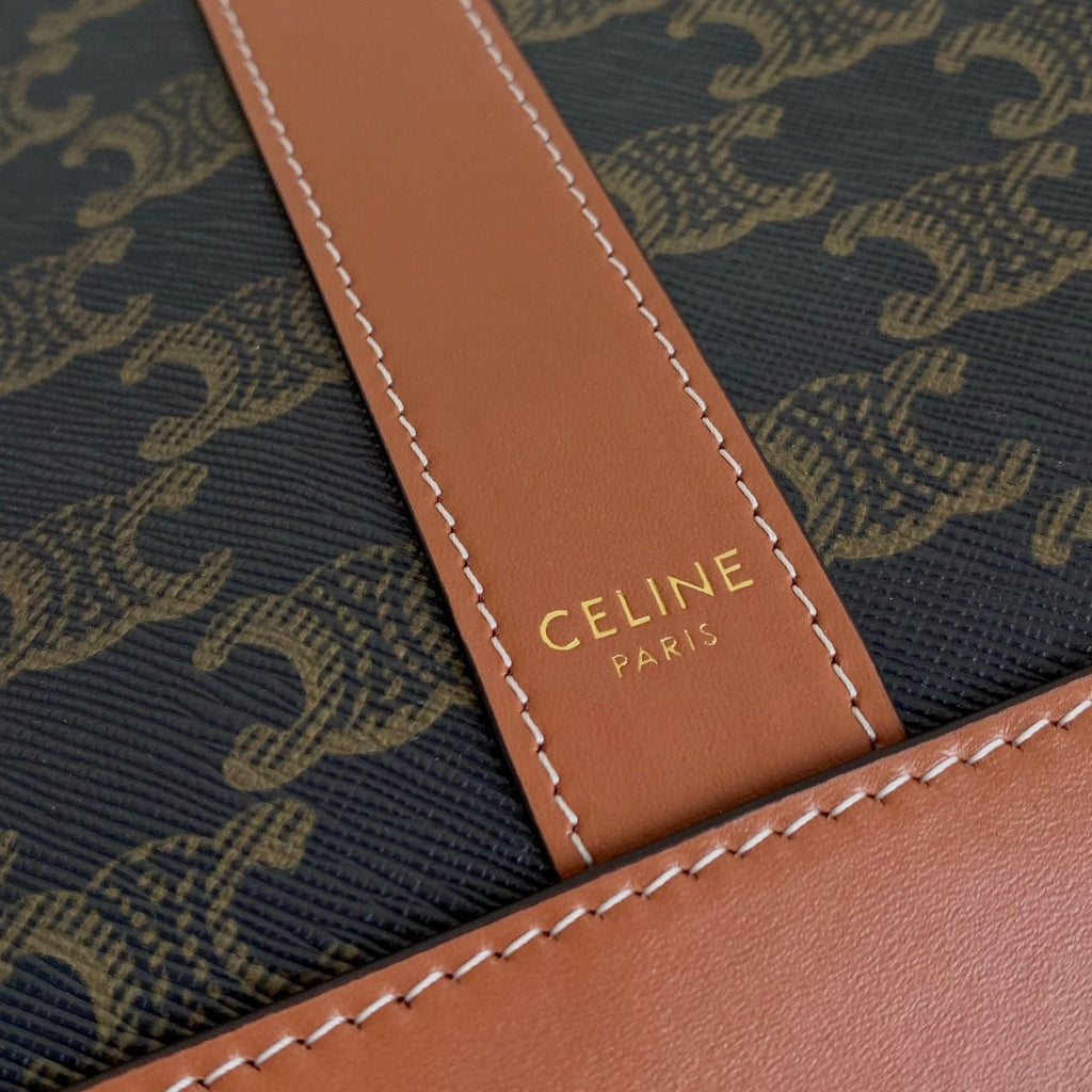 Celine Triomphe 26 Tan Calfskin Bag
