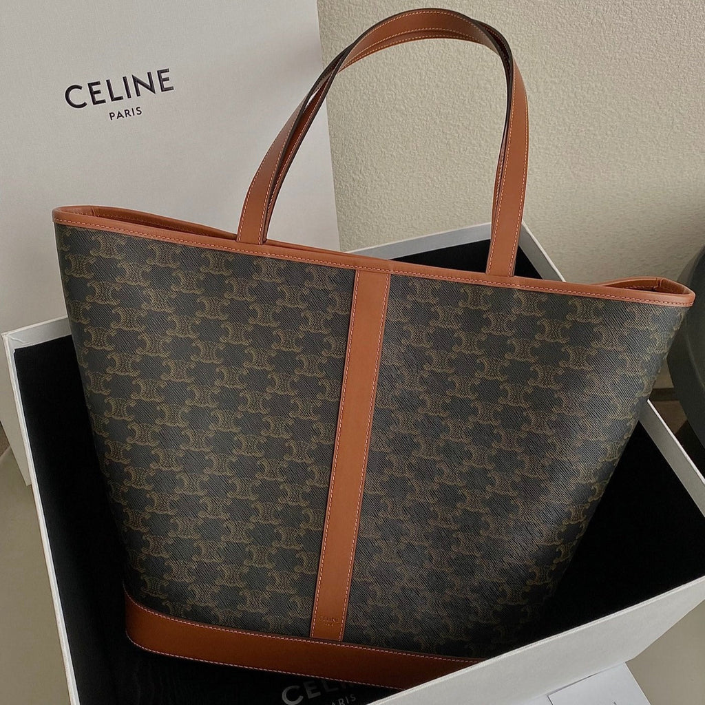 Celine Triomphe 31 Tan Calfskin Bag