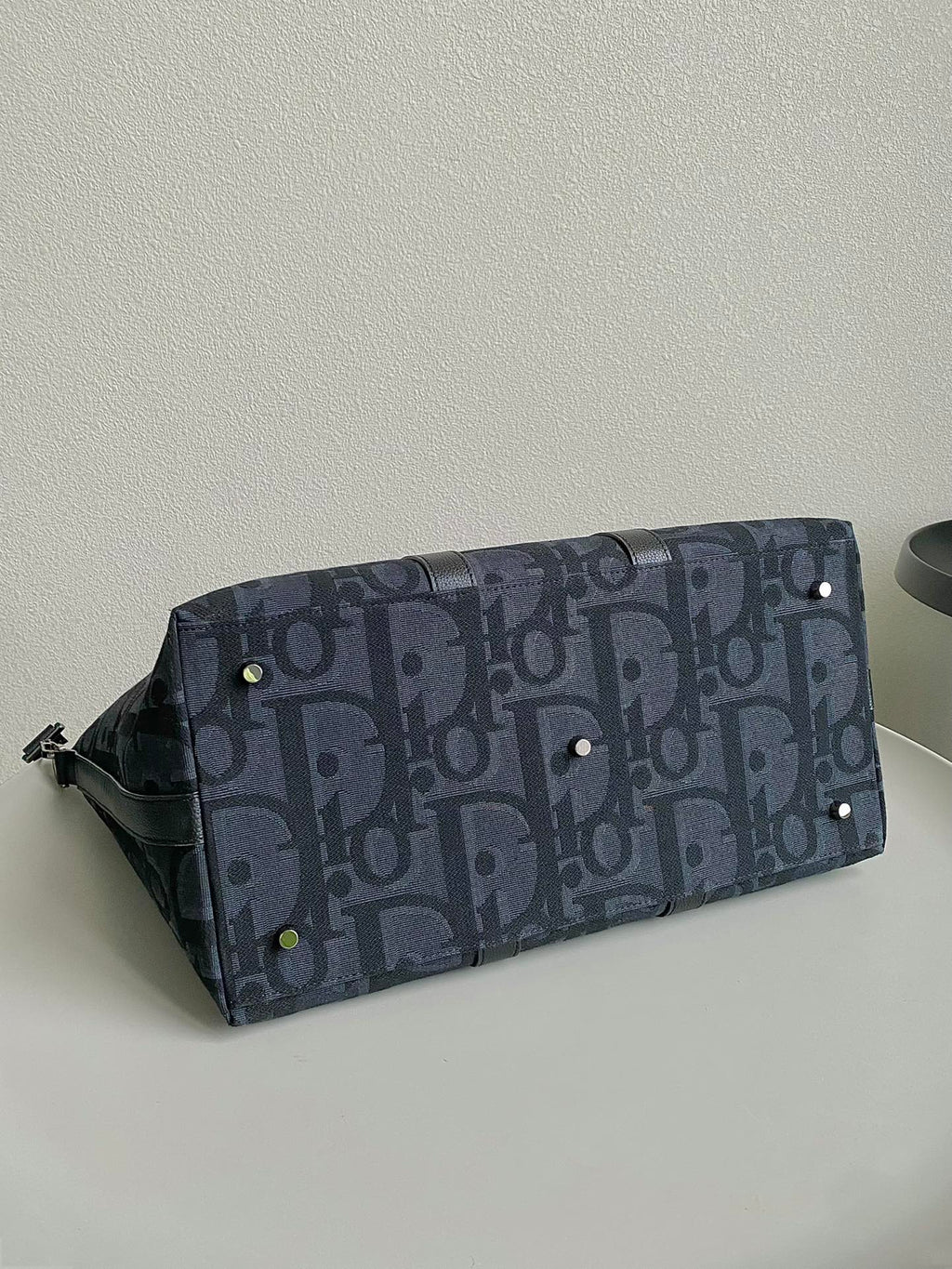 Dior Weekender 40 in Black Maxi Oblique Jacquard Bag