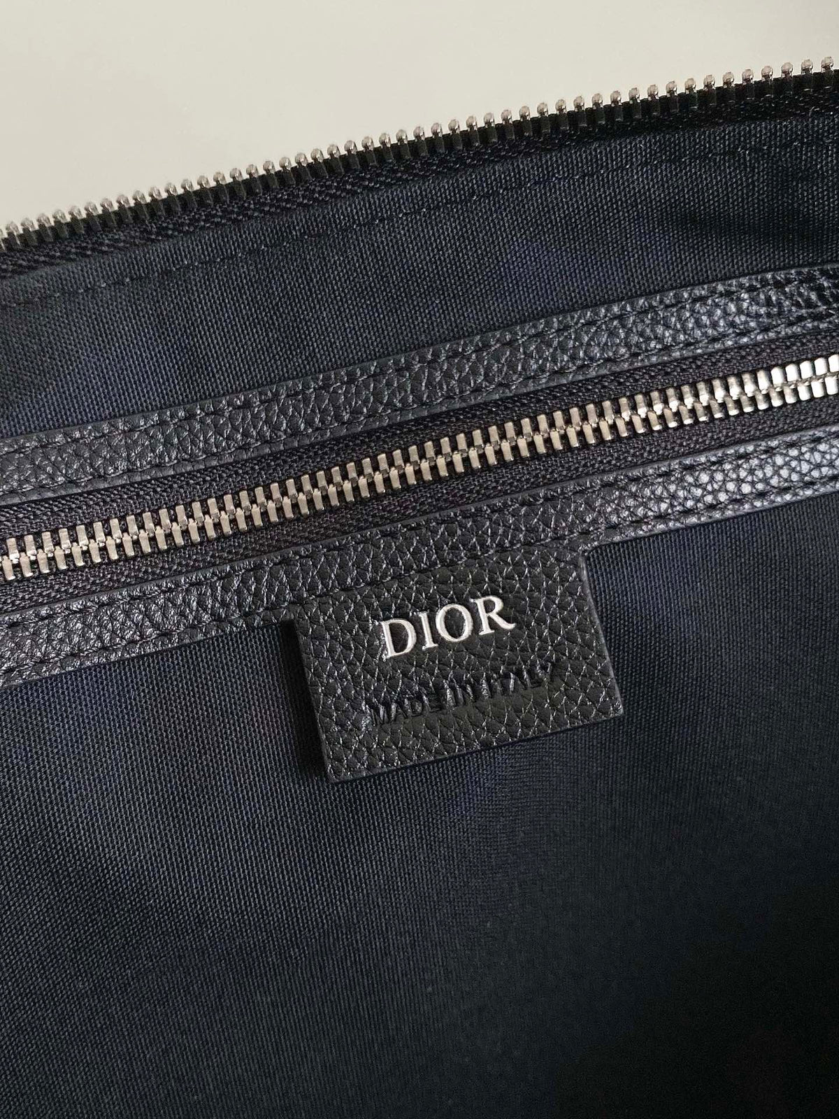 Dior Weekender 40 in Beige and Black Maxi Oblique Jacquard Bag