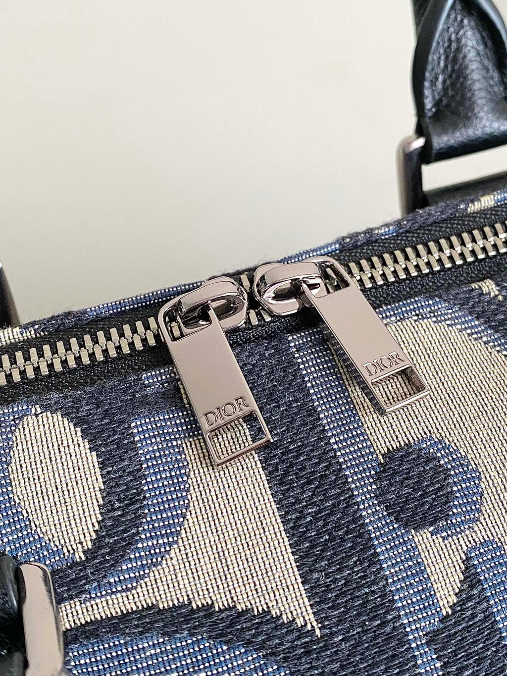 Dior Weekender 40 in Beige and Black Maxi Oblique Jacquard Bag