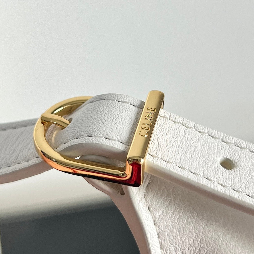 Celine Mini Soft 19 Calfskin Handbag White