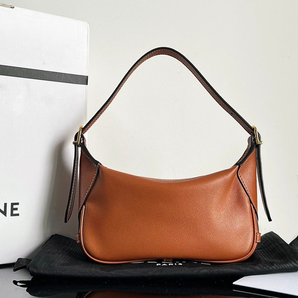 Celine Mini Soft 19 Calfskin Handbag Tan