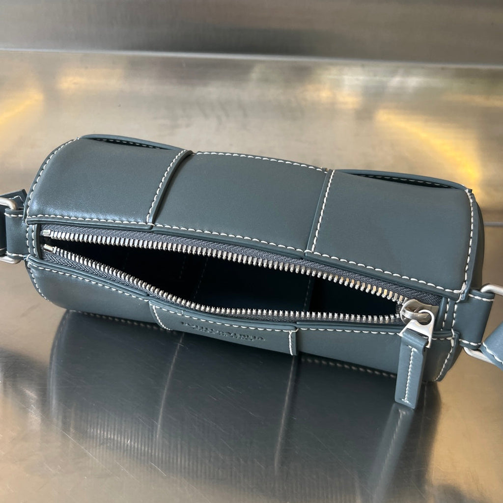 Bottega Veneta Small Cylinder Cassette 21 in Nevada Calfskin Bag