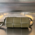 Bottega Veneta Small Cylinder Cassette 21 in Tobacco Brown Calfskin Bag