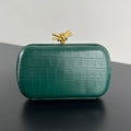 Bottega Veneta Knot 19 in Eden Green Crocodile Pattern Calfskin Bag