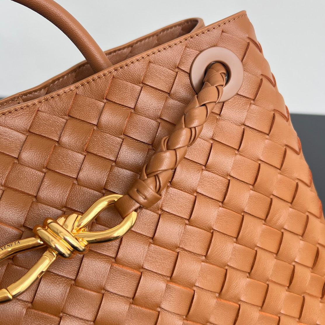 Bottega Veneta Large Andiamo 32 in Burnt Orange Lambskin Bag