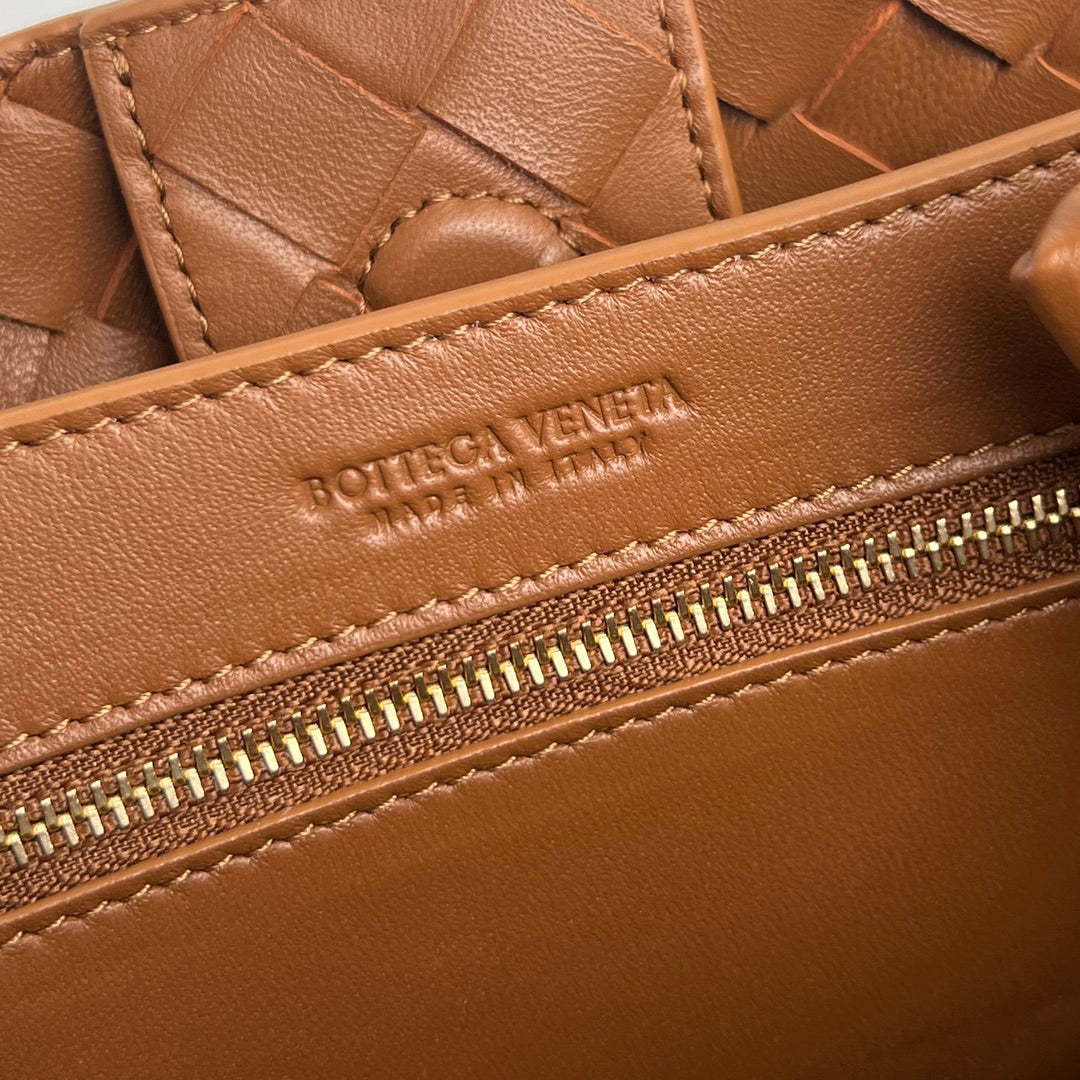 Bottega Veneta Medium Andiamo 25 in Burnt Orange Lambskin Bag