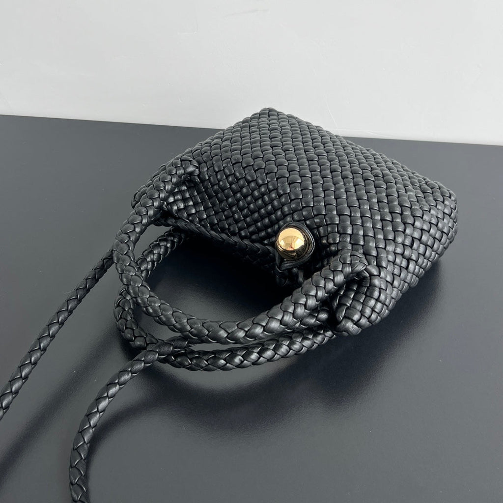 Bottega Veneta Mini Tosca 20 in Black Calfskin Bag