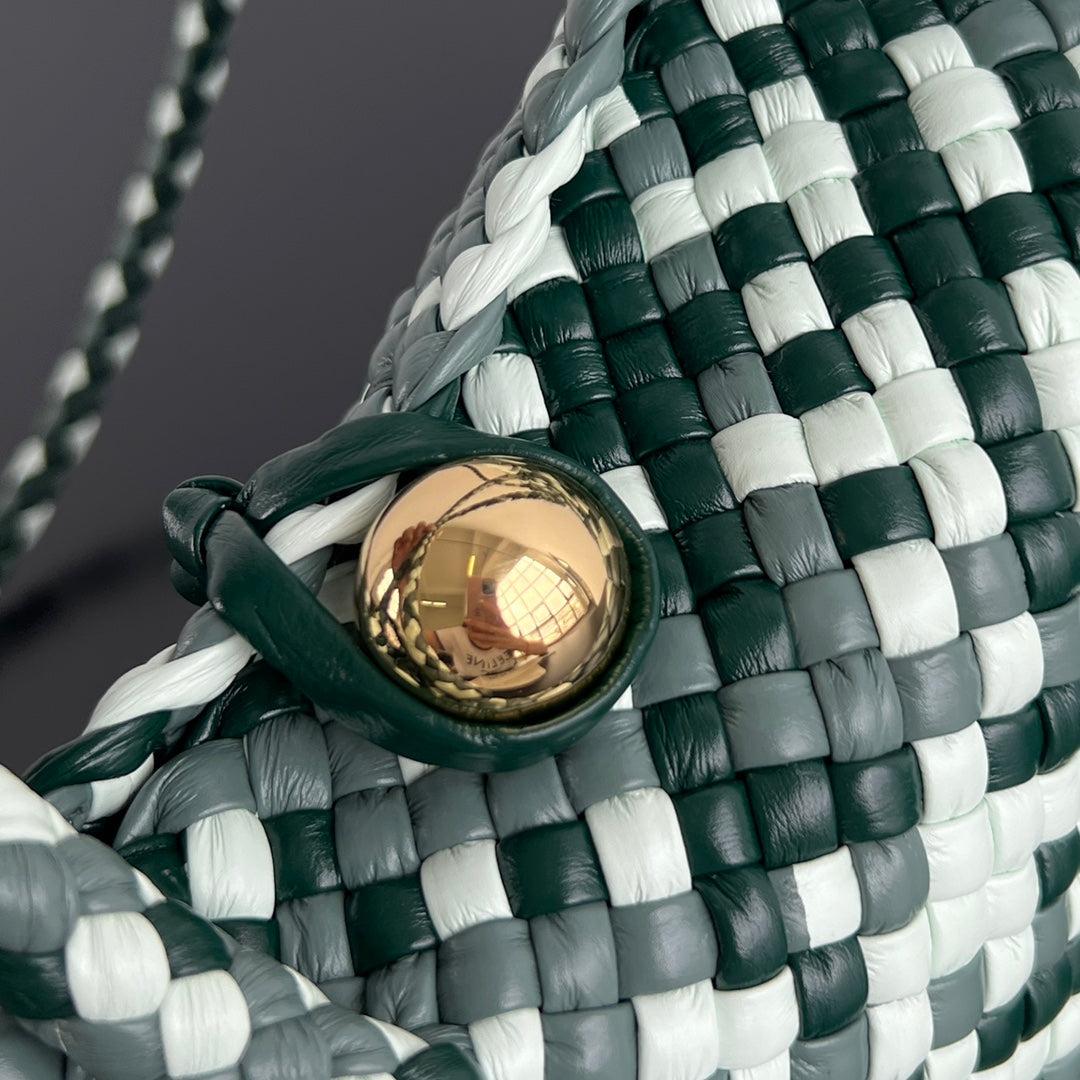 Bottega Veneta Mini Tosca 20 in White Mix Green Calfskin Bag