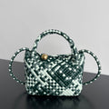 Bottega Veneta Mini Tosca 20 in White Mix Green Calfskin Bag
