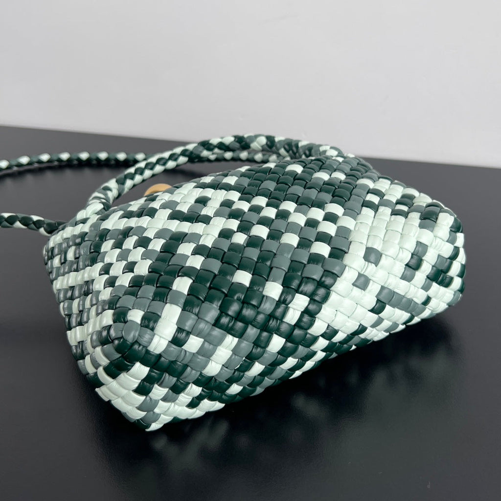 Bottega Veneta Mini Tosca 20 in White Mix Green Calfskin Bag