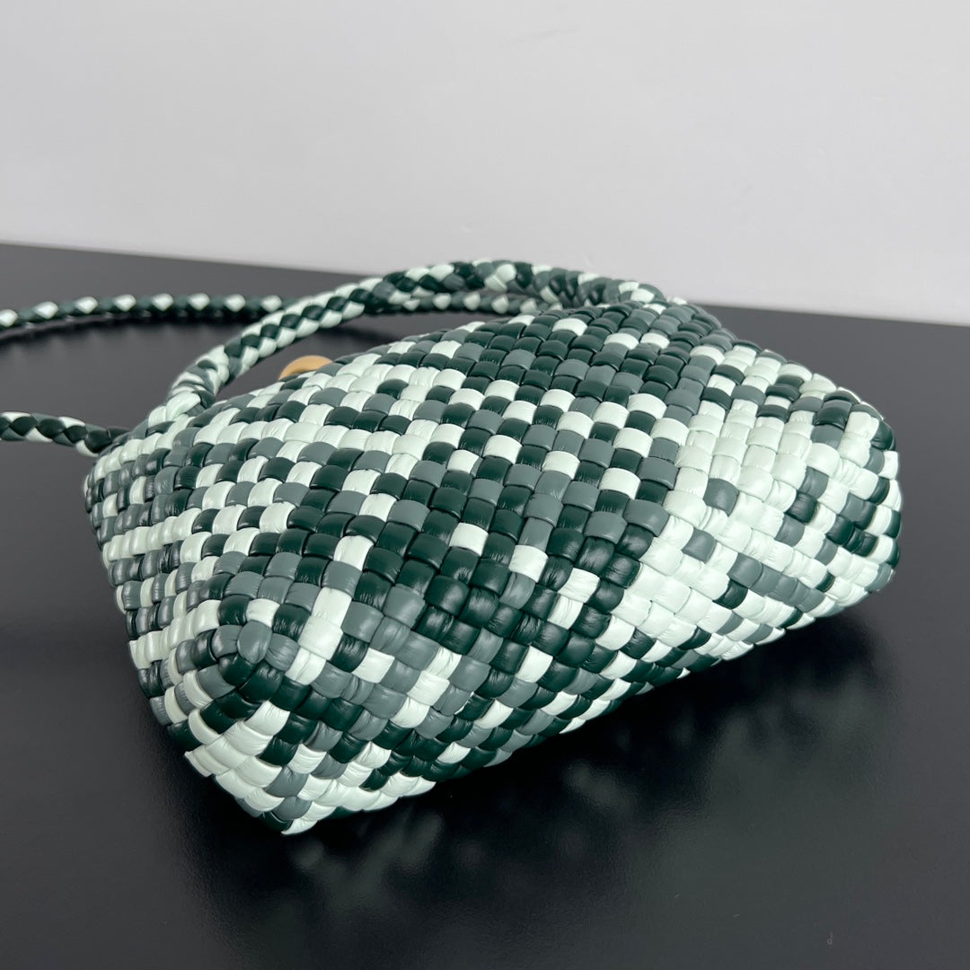 Bottega Veneta Mini Tosca 20 in White Mix Green Calfskin Bag