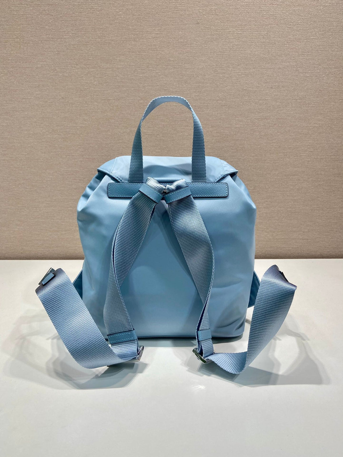 Prada Small Backpack 28 in Sky Blue Parachute Fabric