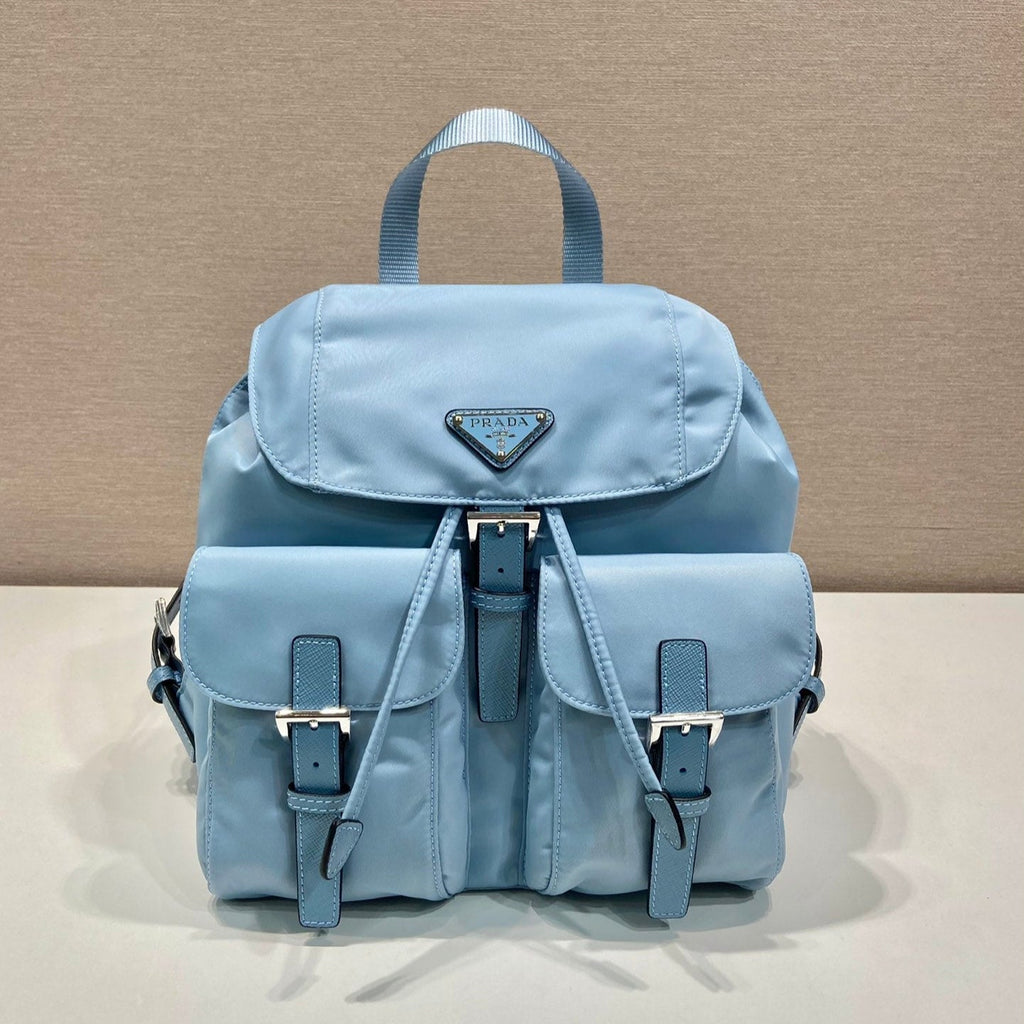 Prada Small Backpack 28 in Sky Blue Parachute Fabric