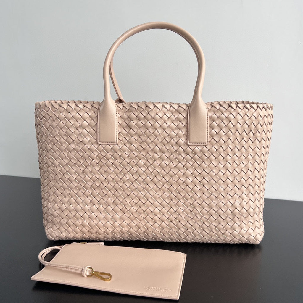 Bottega Veneta Large Cabat 51 in Almond Beige Lambskin Bag