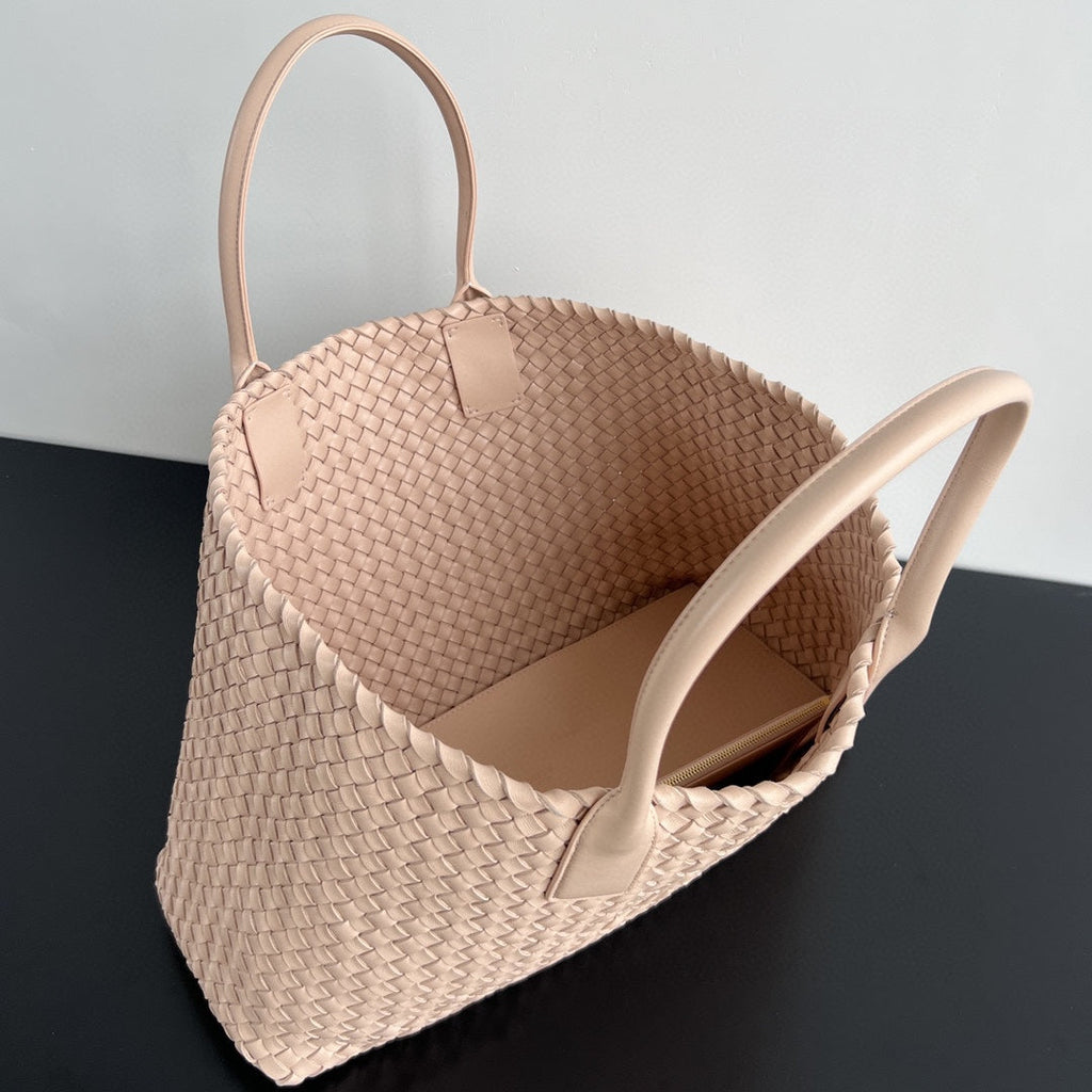 Bottega Veneta Large Cabat 51 in Almond Beige Lambskin Bag