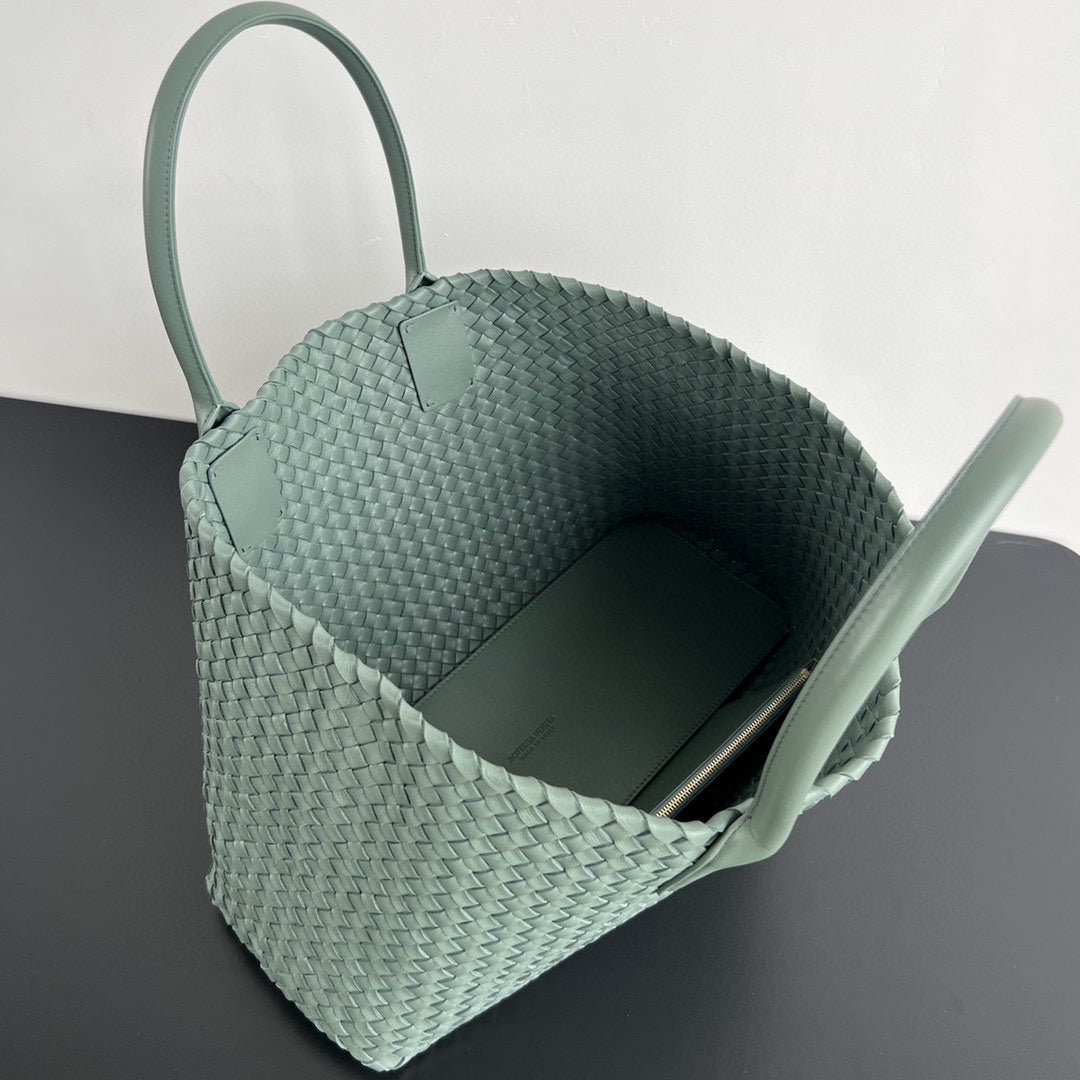 Bottega Veneta Large Cabat 51 in Xanadu Gray Lambskin Bag