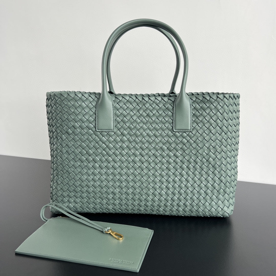 Bottega Veneta Large Cabat 51 in Xanadu Gray Lambskin Bag