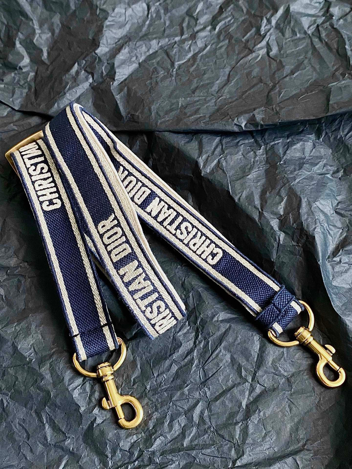 Dior Mini Book Tote 21 Blue Oblique Embroidery