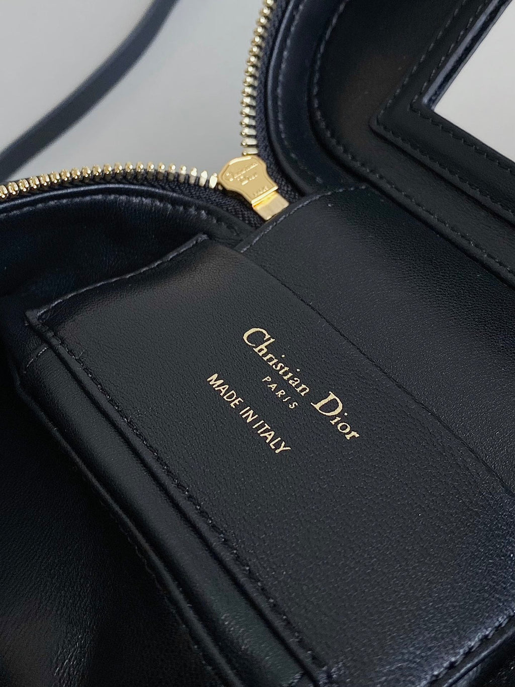 Dior Mini Caro Vanity 16 Black Tweed and Lambskin Bag