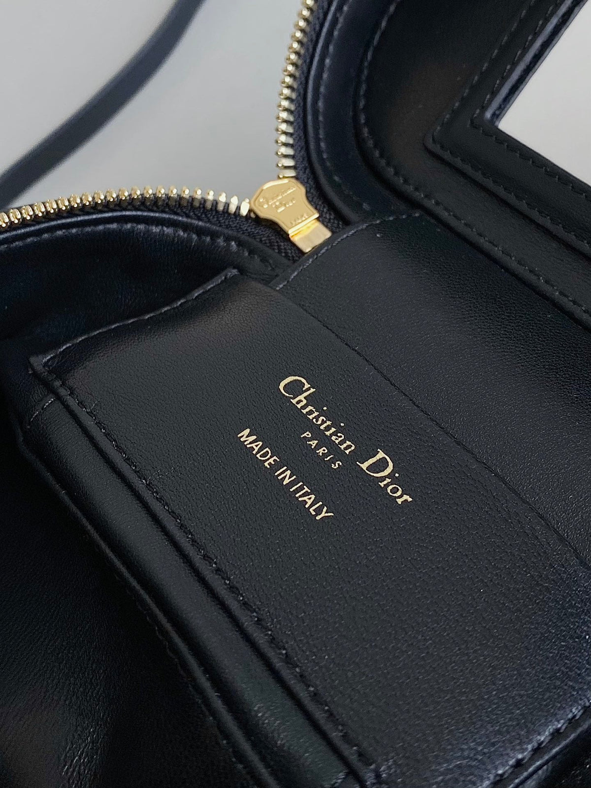 Dior Mini Caro Vanity 16 Black Tweed and Lambskin Bag