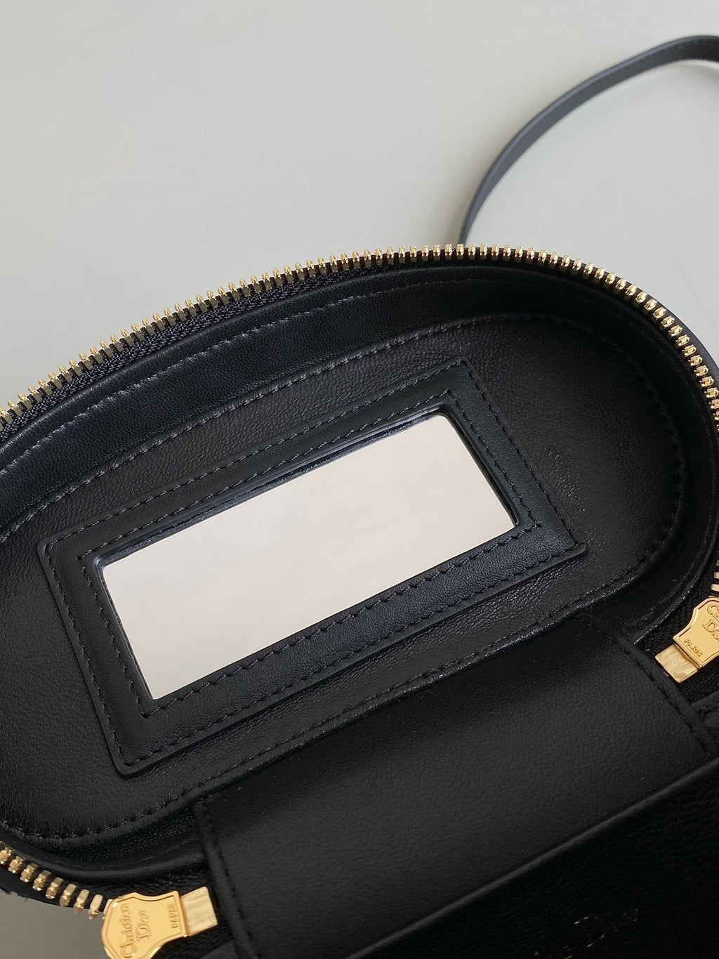 Dior Mini Caro Vanity 16 Black Tweed and Lambskin Bag