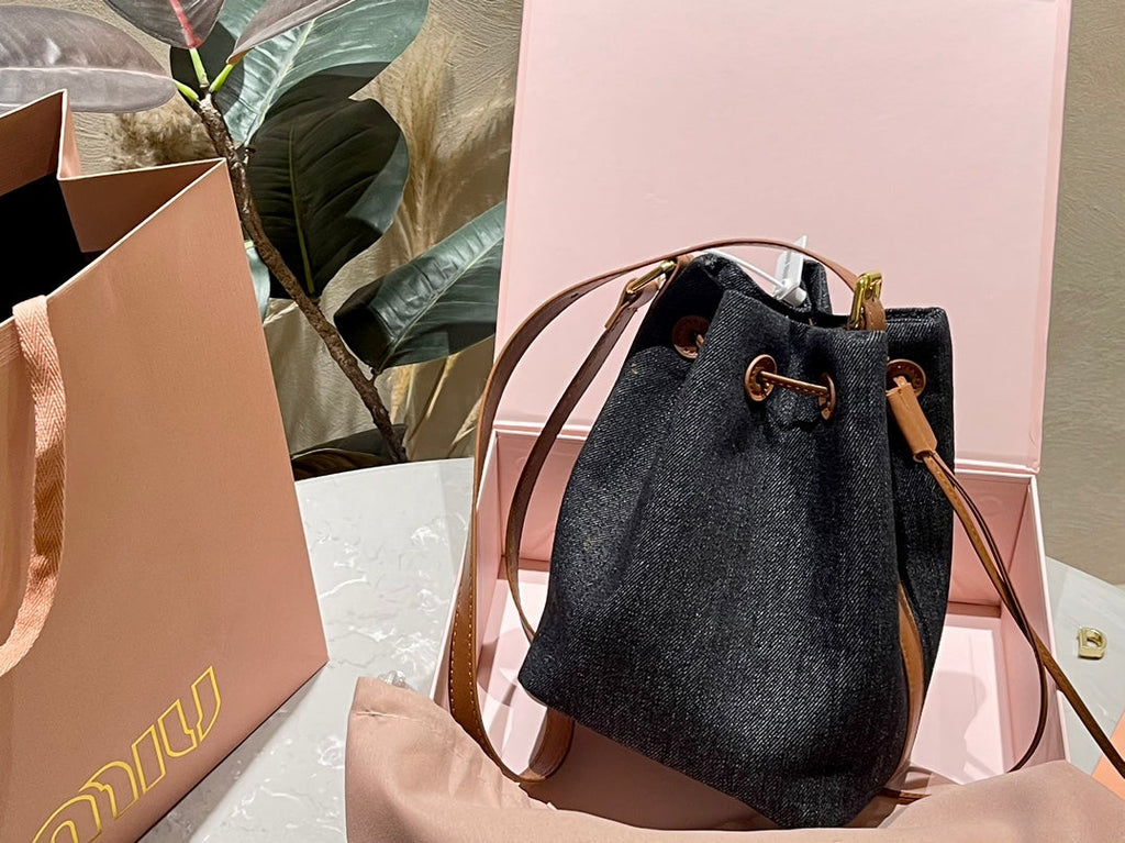 Tote 22 Bag in Black Denim