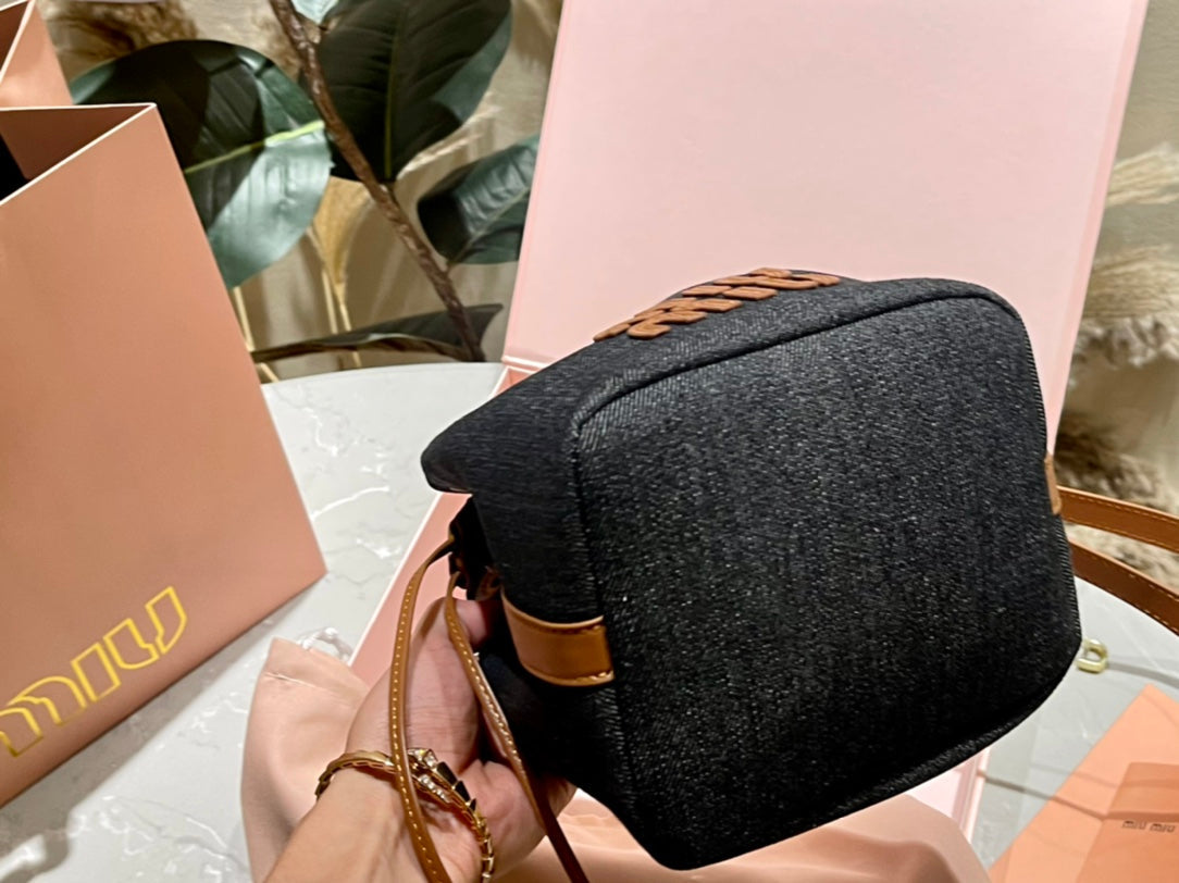 Tote 22 Bag in Black Denim