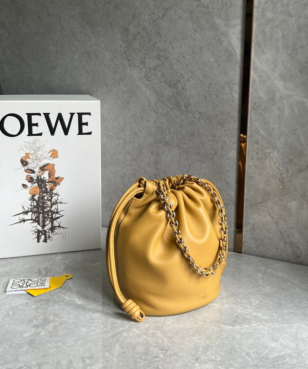 Loewe 32 Flamenco Purse Bucket in Sahara Mellow Nappa Lambskin