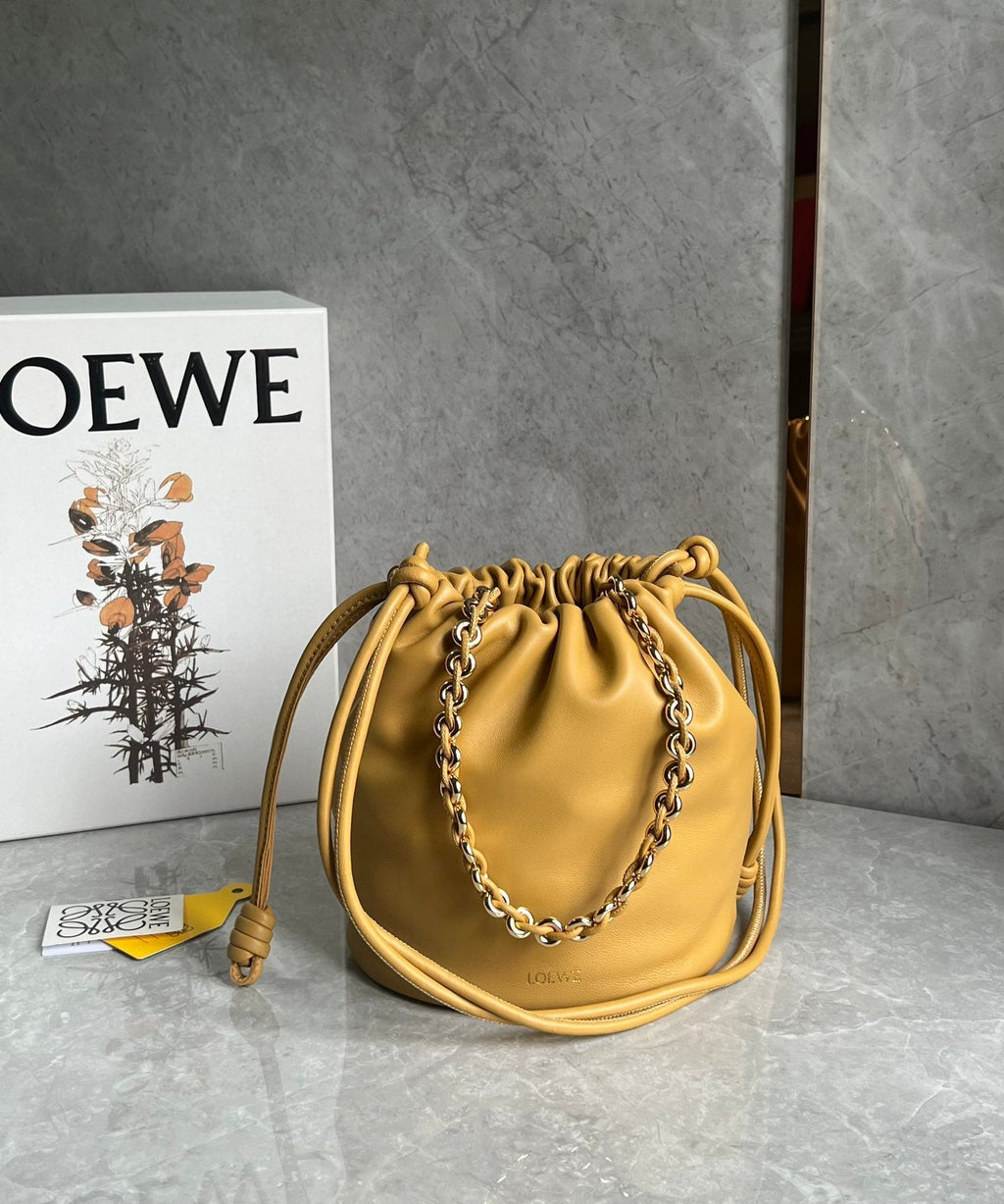 Loewe 32 Flamenco Purse Bucket in Sahara Mellow Nappa Lambskin