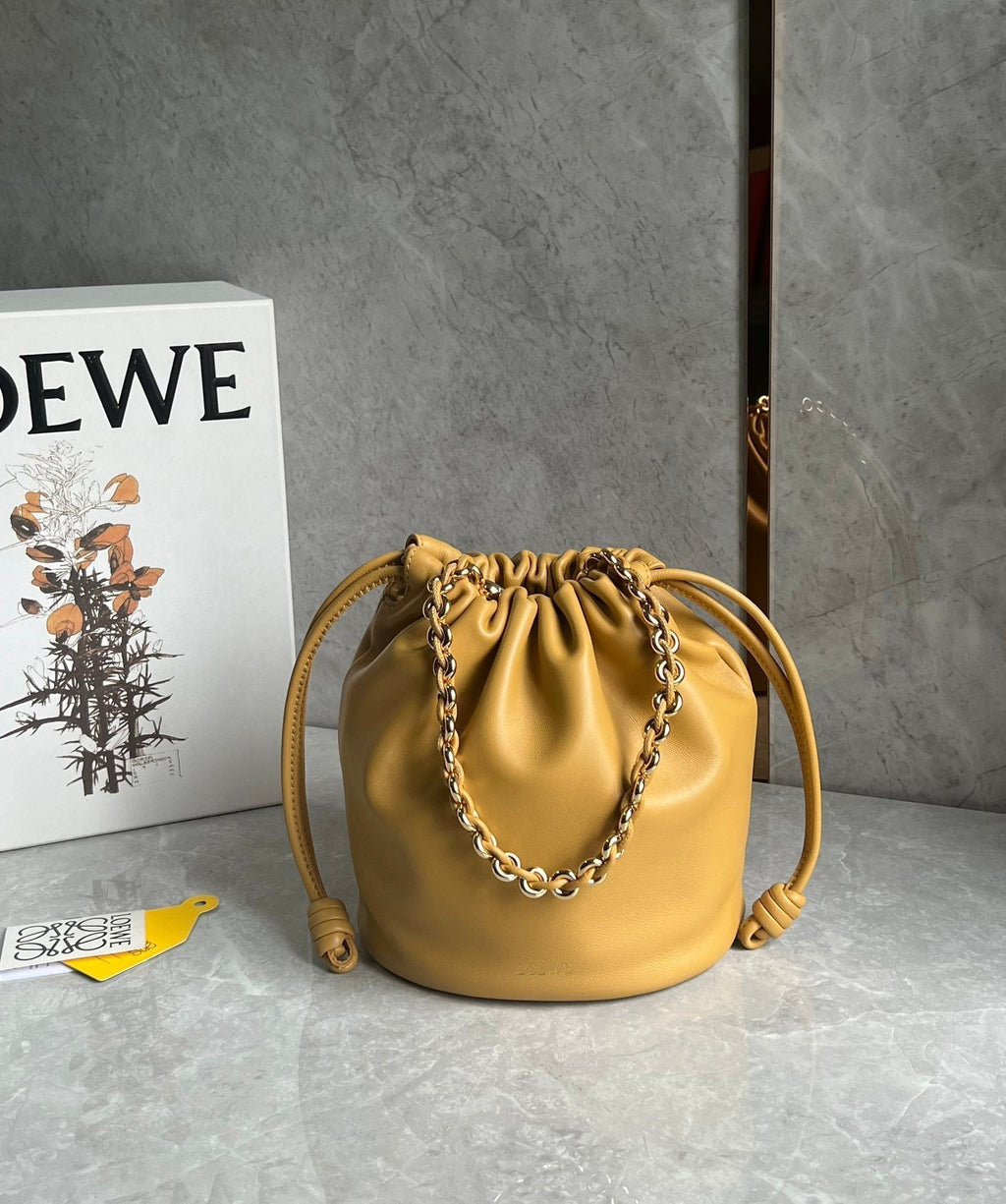Loewe 32 Flamenco Purse Bucket in Sahara Mellow Nappa Lambskin