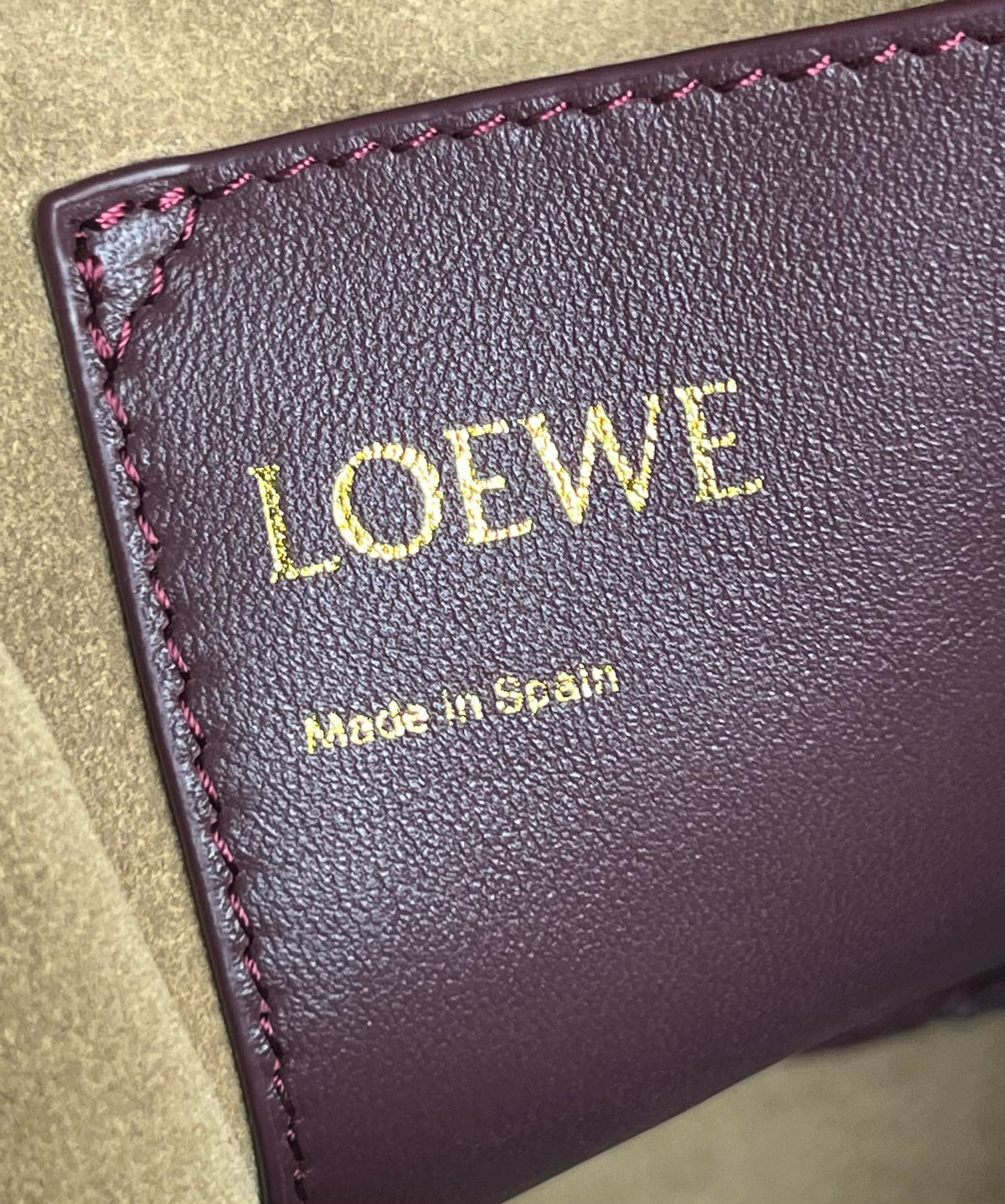 Loewe 32 Flamenco Purse Bucket in Dark Burgundy Mellow Nappa Lambskin