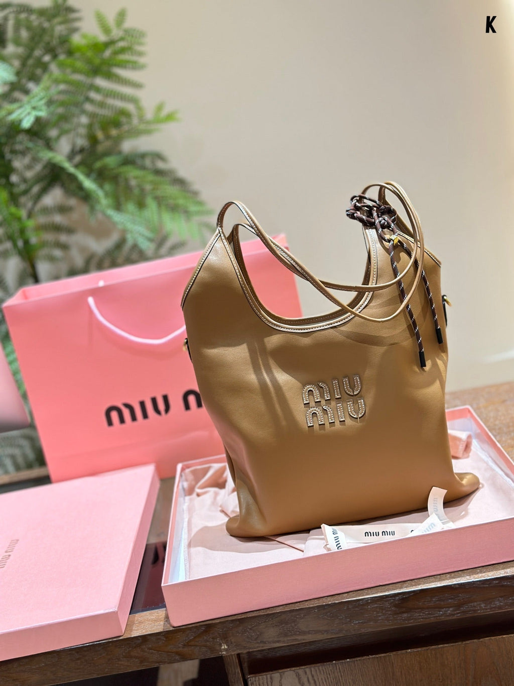 Tote 30 Bag in Caramel Brown Calfskin